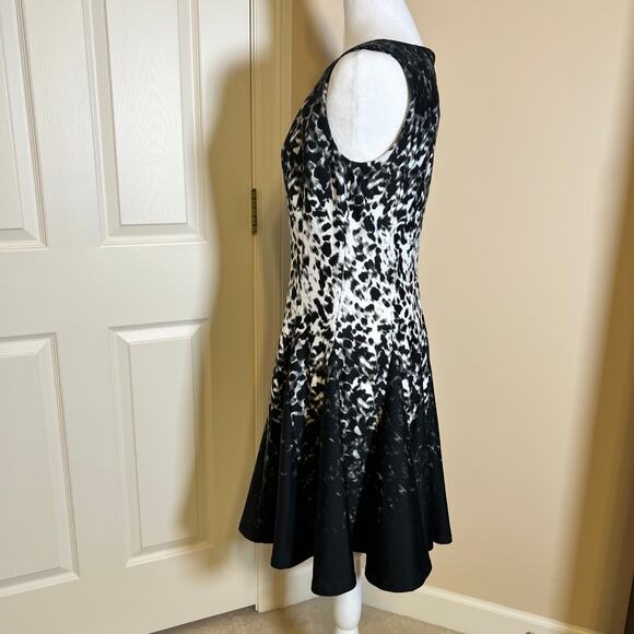 Eliza J Monochrome Abstract Midi Dress - Picture 7 of 11